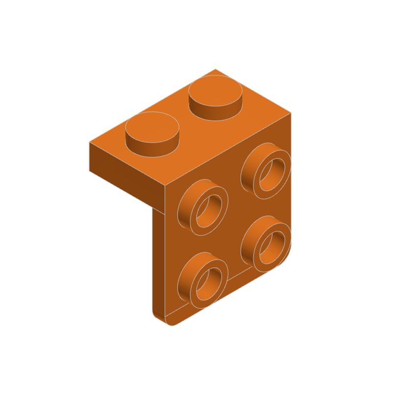 Нетоксичные 10 шт. 44728 Кронштейн 1x2-2x2 Строительные блоки Moc 2+4 Прямоугольные детали Совместимые с Кирпичиками Детские Конструкторы