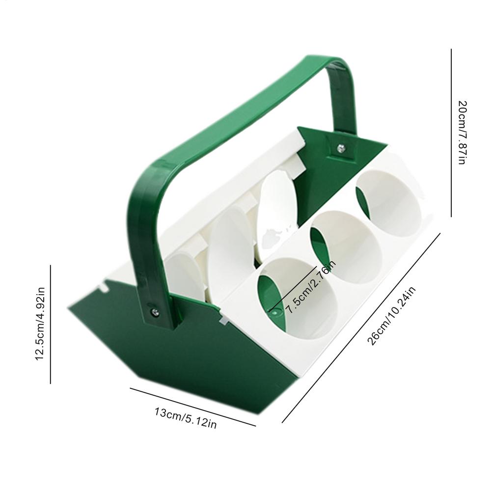 Portable Drink Holder Carrier Beer Travel Carry With Ice Compartment 6-Slot Drink Organizer Holder For Travel Camping Fishing