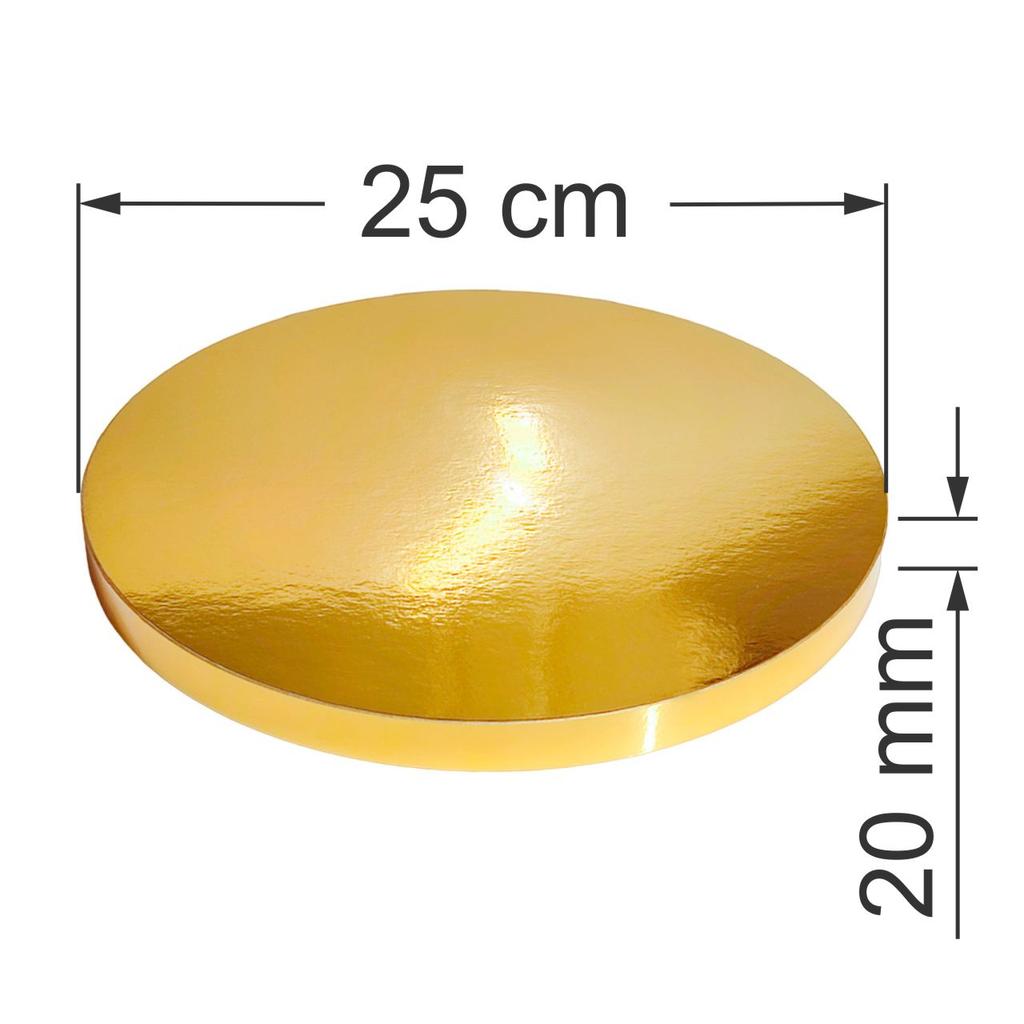 Cake board base gold 25 cm 2 cm set 10 pcs cake drum round premium brand4cake
