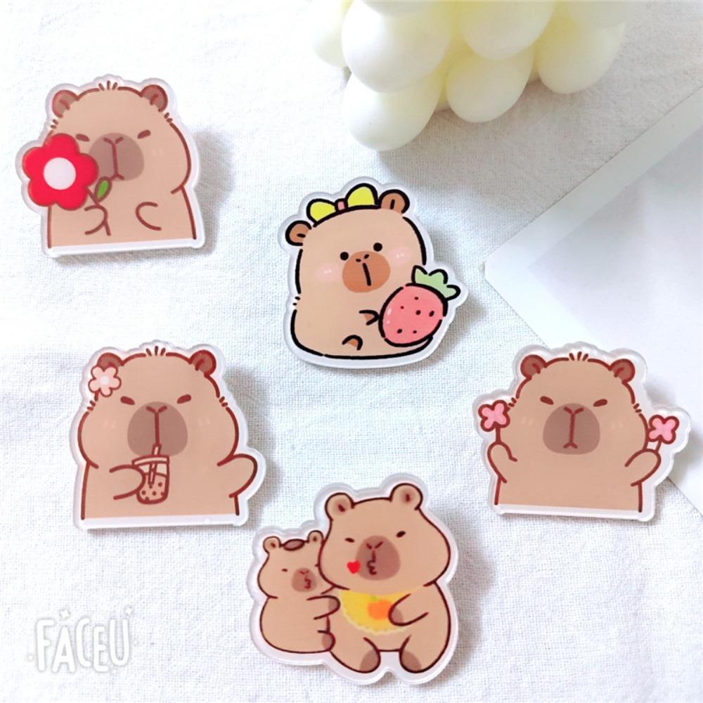 New Capybara Acrylic Badge Animals Cute Bag Pin Fashion Capybara Brooch