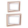 Rotating Picture Frame Wooden Float Picture Frame Transparent for Home Decor Double Sided Photo Frame for Table Weddings