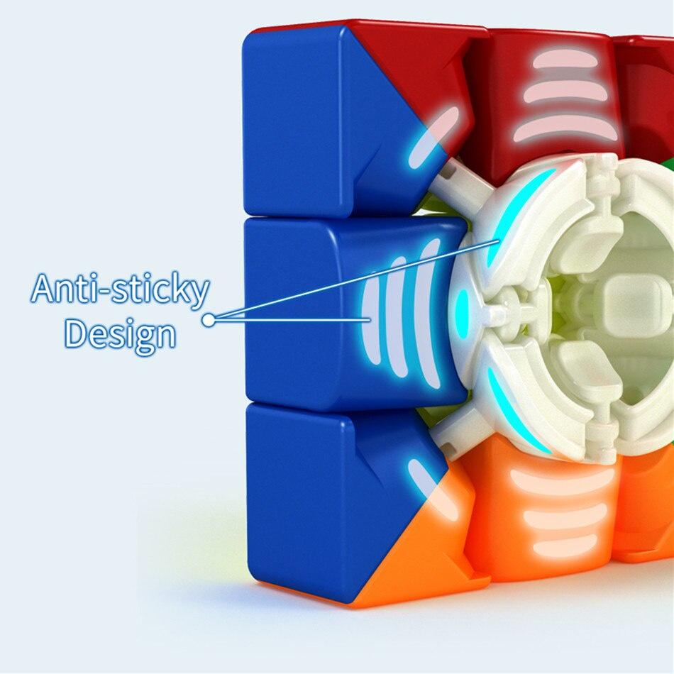 Профессиональный магнитный кубик 3x3 для соревнований в магнитных радужном и черном цветах