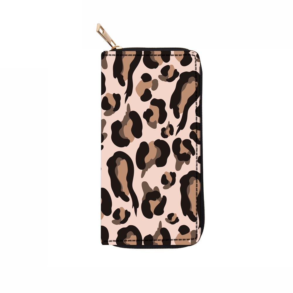 New Snake and Leopard Print Long Zipper Wallet, Clutch Bag.
