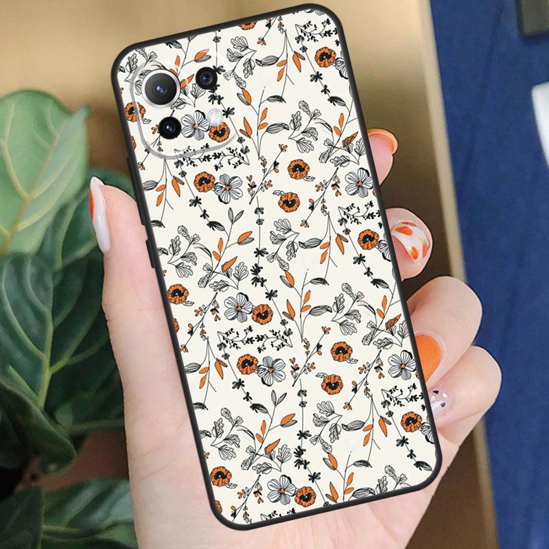Чехол-Арт с Цветами и Растениями Для Xiaomi 15 14 Ultra 13T 14T 15T Pro 17 Pro Max POCO X7 Pro X5 X6 F5 F6 F7 F8 Чехол