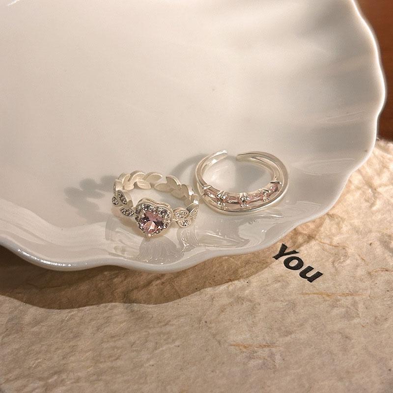 Милые розовые кольца в форме сердца для женщин, модные кольца со стразами для девочек, корейские модные аксессуары для пальцев, персонализированные ювелирные подарки
