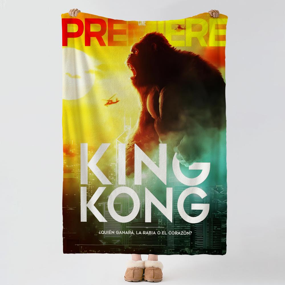 Фильм K-King Kong-g Бросок Толстое Уютное Фланелевое Одеяло, Многоцелевое Использование В Помещении На Улице Ежедневный Сон