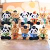 Cute Cute Traffic Police Bear Pendant Plush Toys Fire Police Panda Bag Hanging Keychain Doll