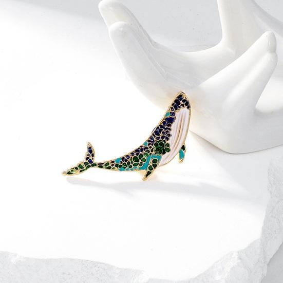 Модная брошь в форме кита, милая эмалированная булавка в форме дельфина, костюм с лацканами, значок животного, одежда, аксессуары для пальто