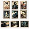 Vintage Japanese Portrait and Landscape Posters Geisha Samurai Temple Daffodils Canvas Painting Wall Art Picture Home Decor