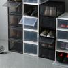 Shoe Storage Box Stackable Shoes Case Container Cabinet Household Display Pp Plastic