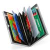 Алюминиевый держатель для кредитных карт с блокировкой RFID, металлический кошелек, тонкий чехол для карт, выдвижной карманный кошелек-защита для визиток, для мужчин и женщин
