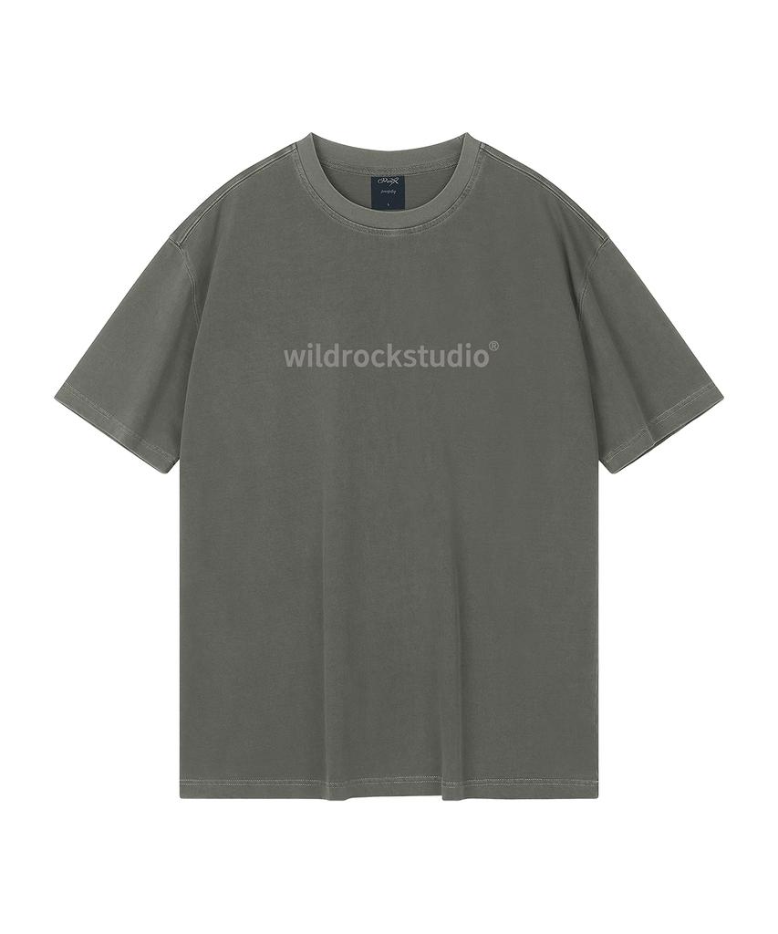WILDROCK Standard Logo Pigment Oversized Short Sleeve T-Shirt (Includes Cropped) (Type A)