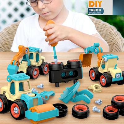DIY игрушки для детей, детская электрическая дрель, винт, строительные кирпичи, гайка, разборка, креативный инженерный экскаватор, головоломка, игрушки для детей