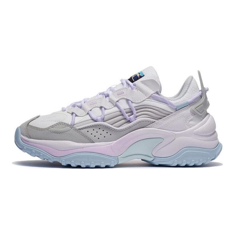 Li Ning Aurora Wind V2 амортизирующие низкие спортивные повседневные туфли женские кроссовки белые серые AGCS016-2