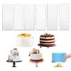 6Pcs Large Acrylic Cake Scraper Set Cakes Smoother Scraper Transparent Decorating Contour Stripe Cake Comb Kitchen Baking Tool