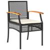 VidaXL Ensemble à Manger de Jardin avec Coussins 3 pcs, Table et Chaise de Terrasse, Meubles de Patio, Mobilier d'Extérieur, 3213603