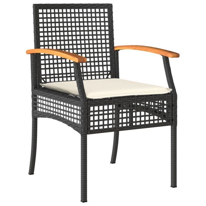 VidaXL Ensemble à Manger de Jardin avec Coussins 3 pcs, Table et Chaise de Terrasse, Meubles de Patio, Mobilier d'Extérieur, 3213603