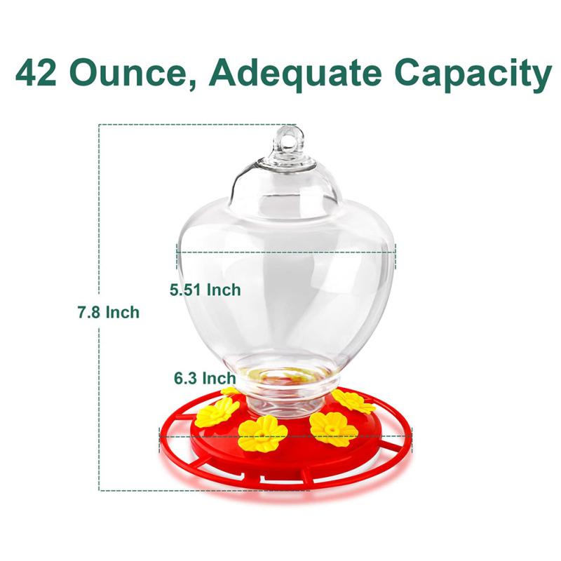 Наружная подвесная кормушка для колибри, съемная герметичная кормушка для птиц, контейнер для еды для сада и двора