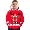 New Christmas Santa Claus Hoodies 3D Print Elk Sweatshirts Boy Girl Hooded Sweatshirt Kids Pullovers Children Tracksuit Clothing