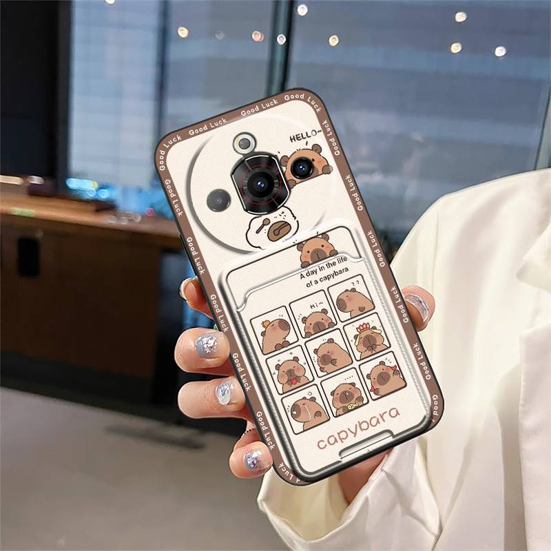 Сумка для карт Отделение для карт Чехол для телефона Для ZTE Nubia Focus Pro 5G Милый ТПУ Граффити Ударопрочный Водонепроницаемый Грязеотталкивающий Мультяшный