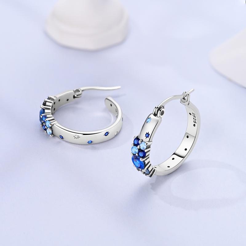 New 925 Sterling Silver Earrings Butterfly Turtle Wings Stars Moon Star Hoop Earring for Women Making Jewelry Gift