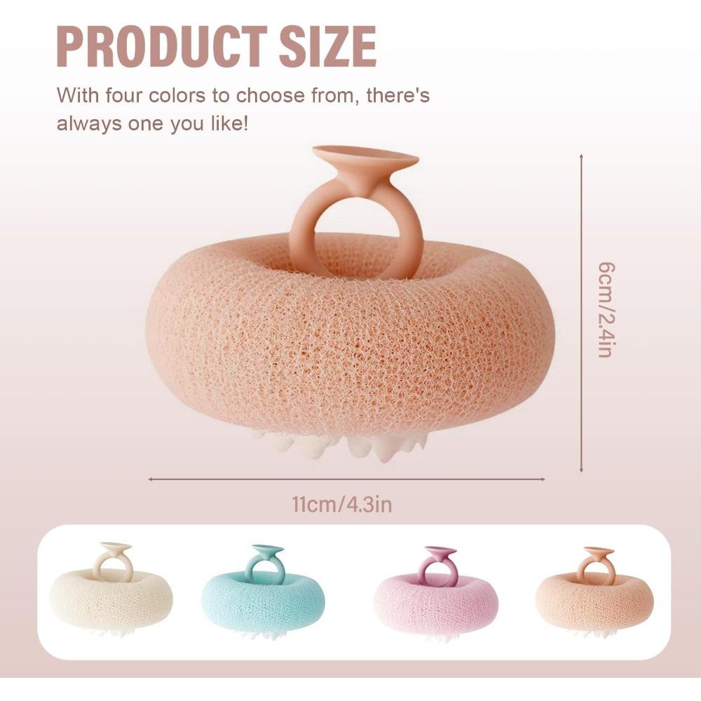 Super Soft Sunflower Suction Cup Bath Ball, 2026 New 2 in 1 Sunflower Bath Ball, Exfoliating Bath Sponge Cleaning Brush, Sponge Mesh Pouf Shower Ball