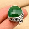 Кольцо в форме сердца с зеленым ониксом и драгоценным камнем из стерлингового серебра 925 пробы ручной работы, винтажные ювелирные изделия для подарка