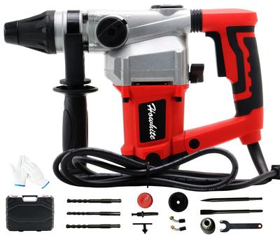 Howhite Hammer Drill Электрический перфоратор 3 режима 1500 Вт 100 В Проводной SDS Plus Механизм с низкой вибрацией Бетон 40 мм Электрический перфоратор Вибрационная дрель