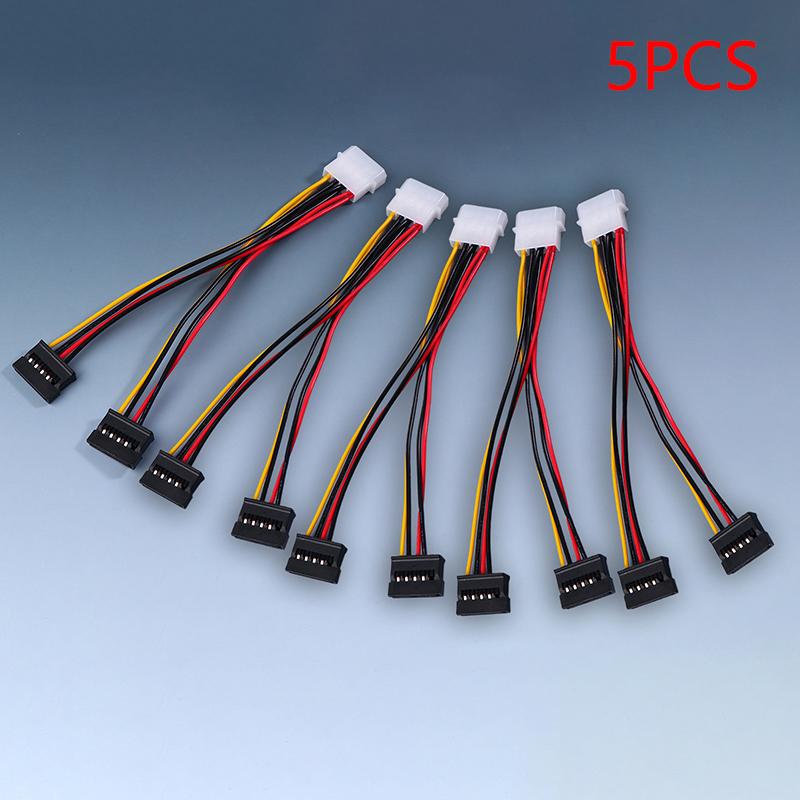 IDE Molex 4-контактный к 2 x SATA Кабель питания Serial ATA Y-разветвитель Двойной удлинитель для жесткого диска Адаптер Разъем