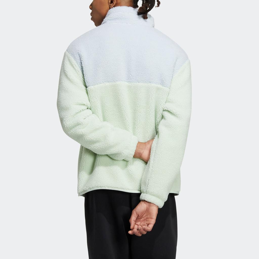 Adidas Neo Logo Print Лоскутная куртка с воротником-стойкой на молнии Куртки унисекс Зеленые HY9653