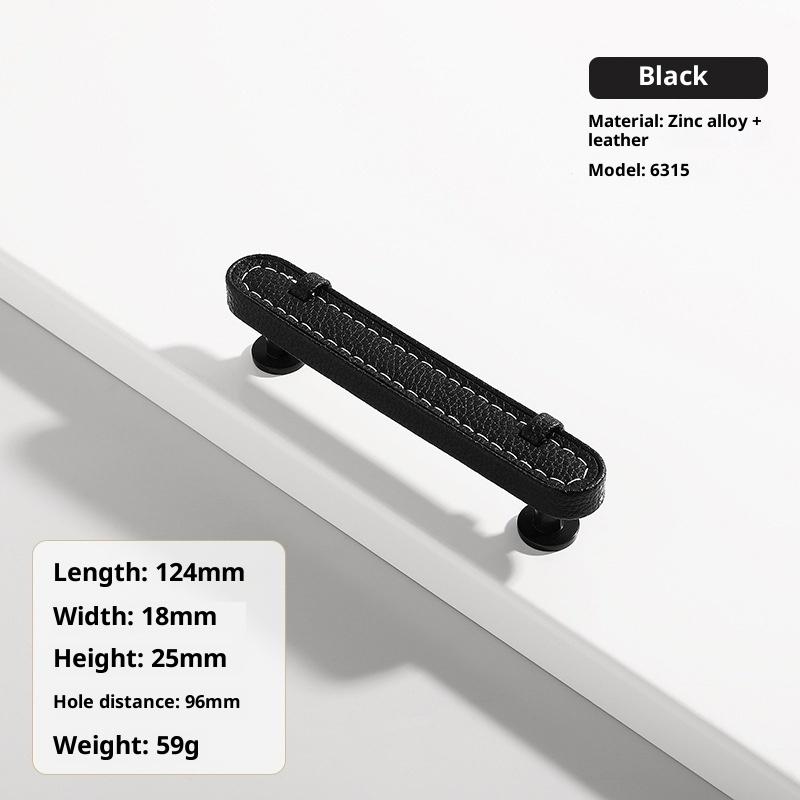 Ручки и ручки для обувного шкафа из цинкового сплава с кожаной ручкой, кухонные ручки для дверей шкафа, ручки для ящиков, мебельная фурнитура