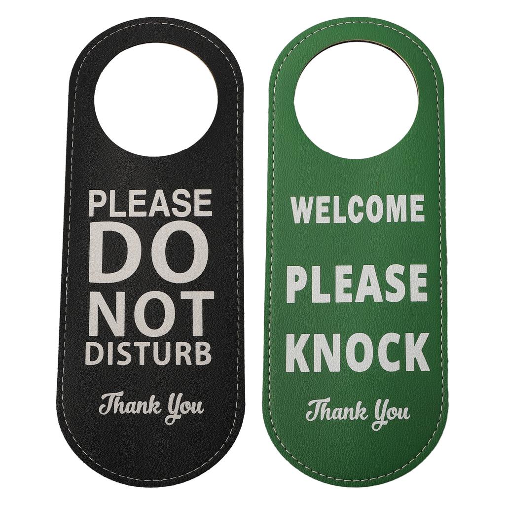 2pc Do Not Disturb Please Knock Signs Door Knob Meeting Room Door Hanger Tags Label Warning Bulletin Board For Hotel Mall Office