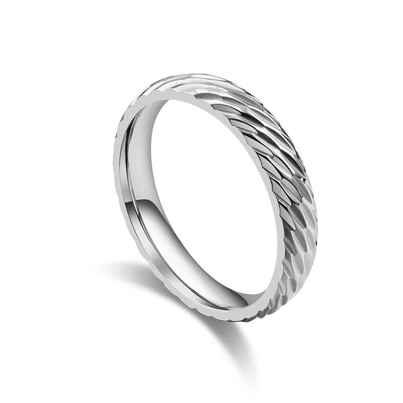 Высококачественная нержавеющая сталь 4 мм золотого цвета обручальные кольца узор пара продвижение ювелирные изделия