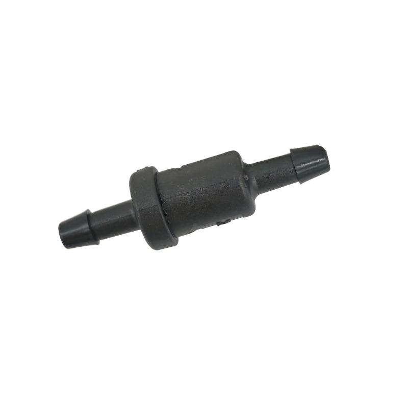 4mm black plastic double-sided valve needs a pressure return oil pipe connector to open 1pcs