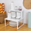 Kitchen Storage Rack Stable Stackable Large Platform Cabinet Organizer Shelf Countertop Sundries Holder Pantry Spices Plate Desk Book Storage Shelf