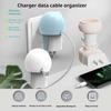 Silicone Charger Holder 360 Degree Adjustable Cable Organizer for Desktop Travel Universal Cable Management Accessory for All Chargers