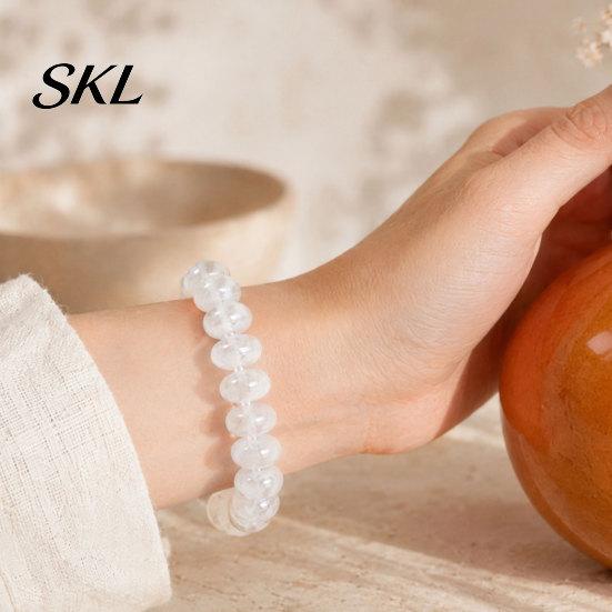 Wrist Accessory Bead Bracelet for Women, Colorful Acrylic Beads Elastic Adults Stretch Bracelet, Boho Summer Beach Vacation Jewelry Female