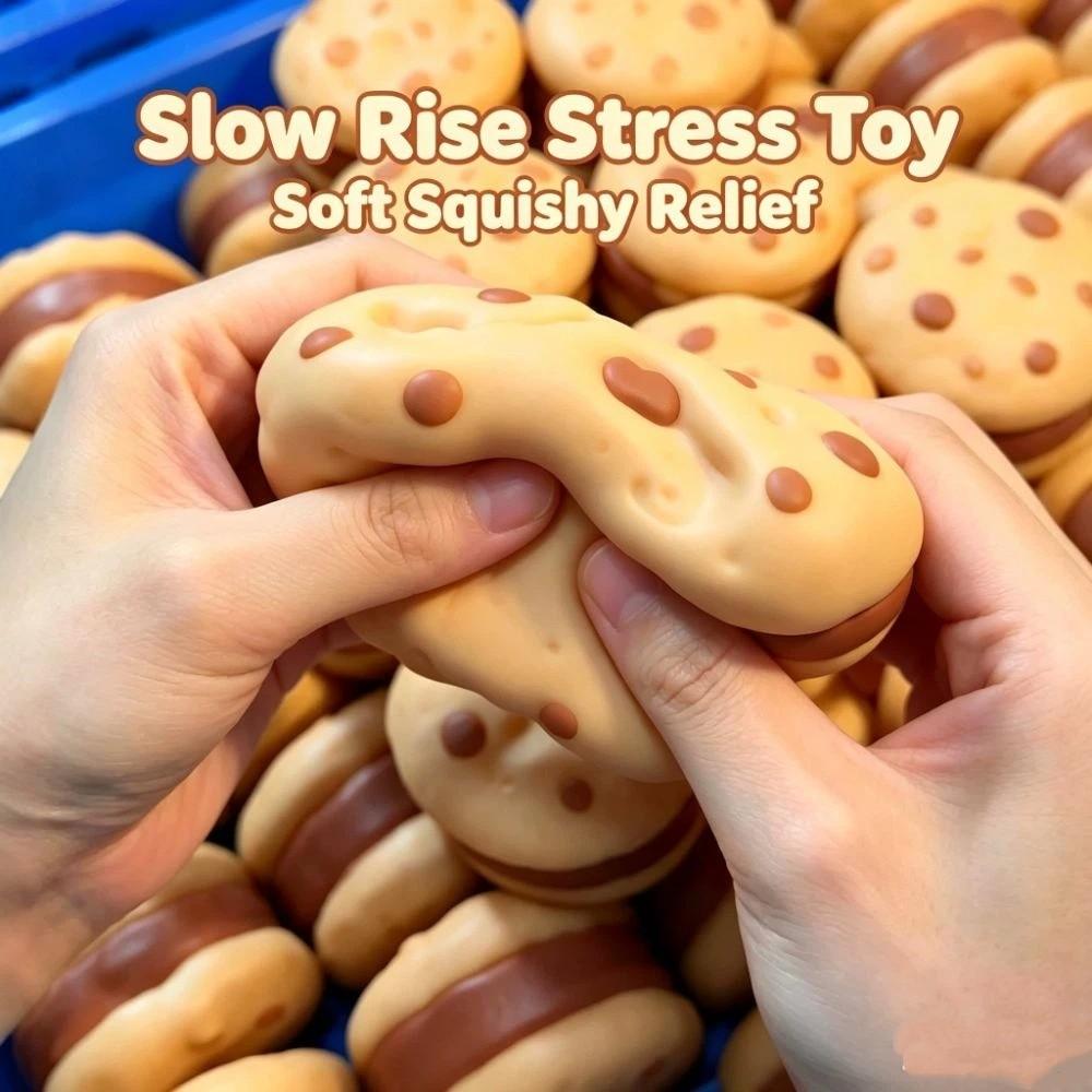 Moldable Crackling Cookie Squishy Toy Sound Effects DIY Empty Ball Skin  Children's Gifts