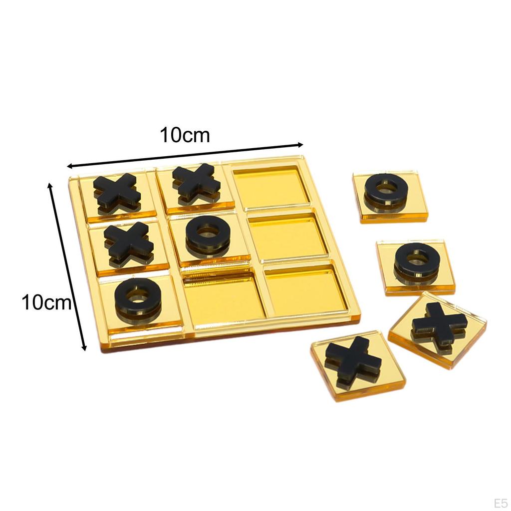 Acrylic Tic TAC Toe Game Board Games Brain Teaser Strategy XO Decorative for Families