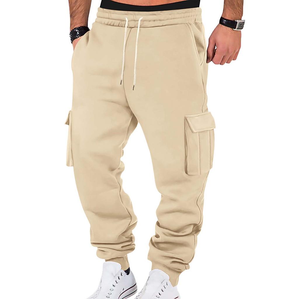 Men's Winter Sports Casual Pants Men's Sports Multi Pocket Work Pants Sweatpants