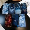 Красивый чехол для телефона со снежинками для iPhone 17, 16, 15, 14, 13, 12, 11 Plus, Pro Max, Другие Мягкий Черный Чехол