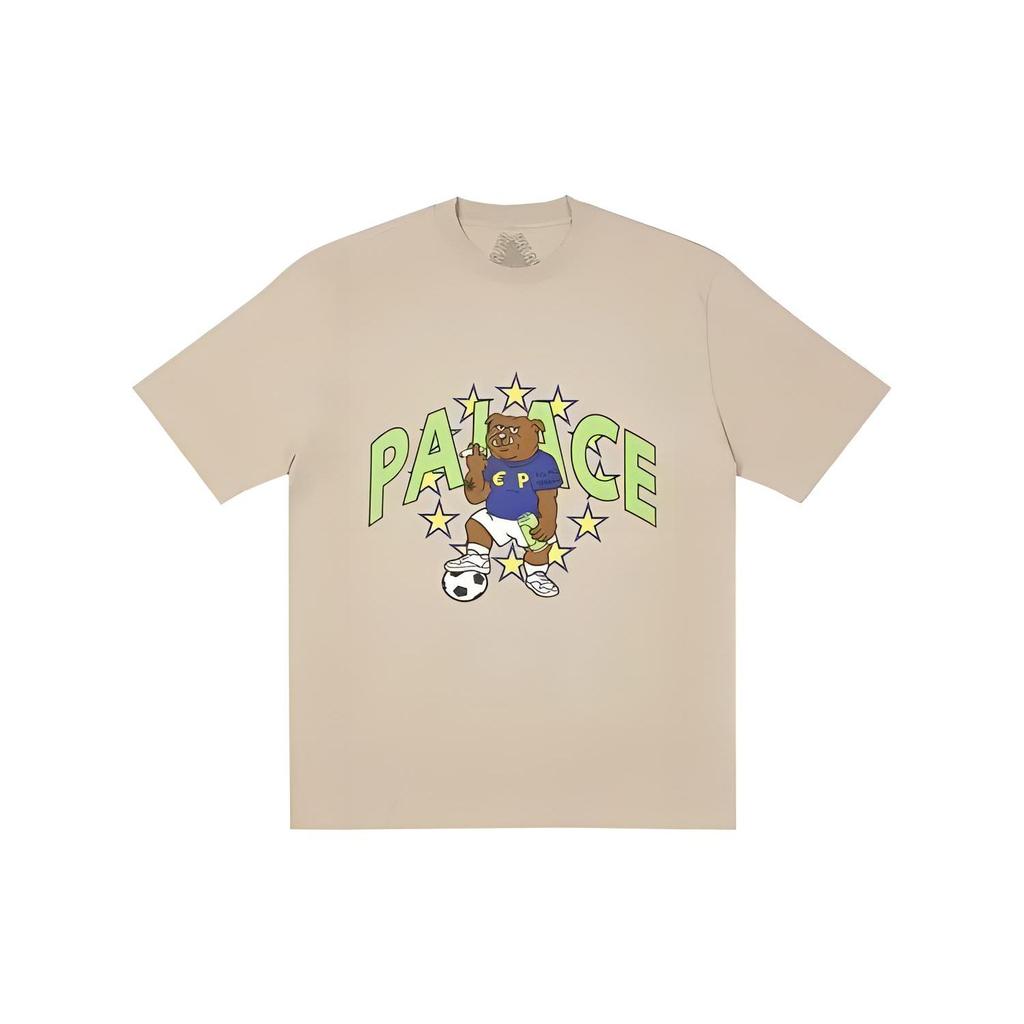 Palace Футболка Euro Mushroom Series с принтом медведя, короткий рукав, унисекс, топы цвета хаки P21TS145