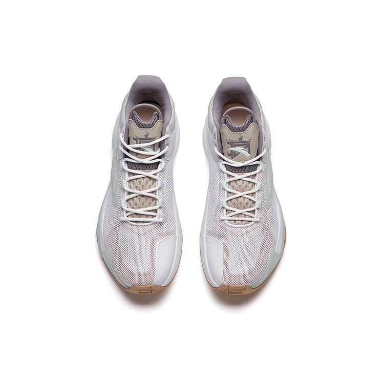 Anta Heat Wave 3 Shock Absorption Non-Slip Low-Top Basketball Shoes Men Sneaker Gray White 112131608-5