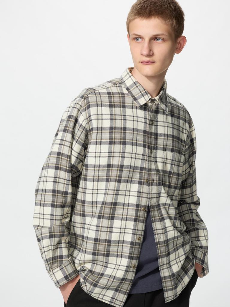 Uniqlo Фланелевая клетчатая рубашка