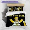 3pcs Borussia Dortmund pattern bedding set duvet cover set includes duvet cover &pillowcases,perfect all season bedroom decoration&gift