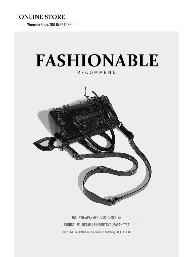 Новая сумка для мотоцикла Rivet Dark: Стильная вместительная сумка-тоут через плечо для модных женщин