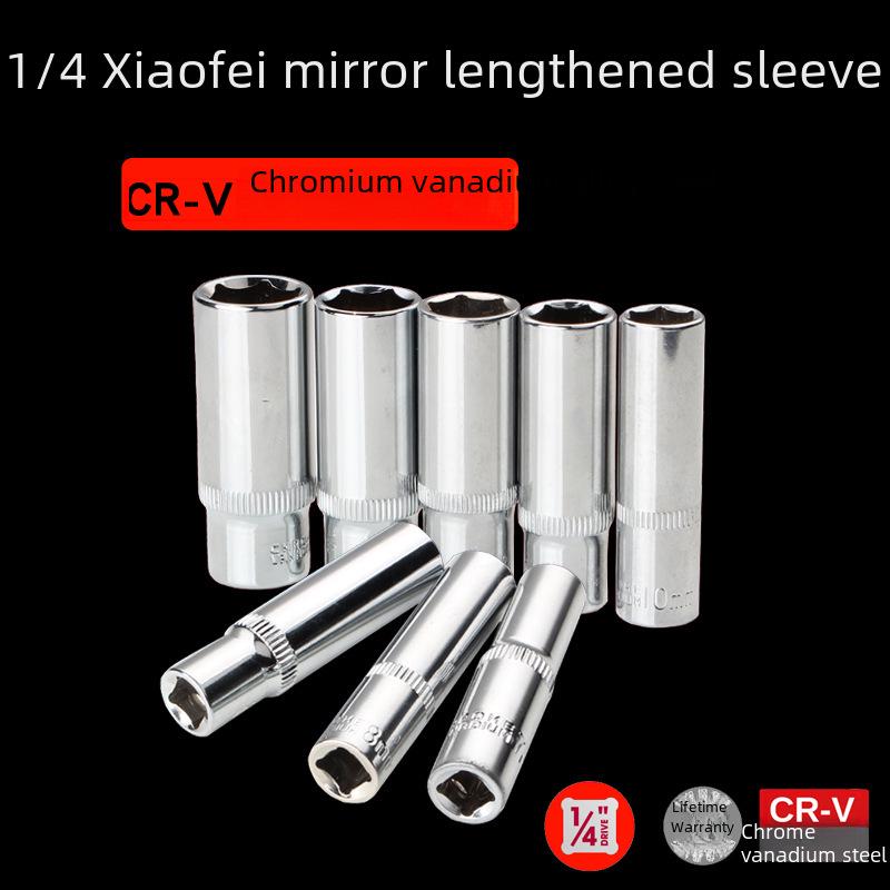 Xiaofei 6,3 мм Зеркальная Хромованадиевая Сталь Длинная 1/4" Шестигранная Головка Инструмента