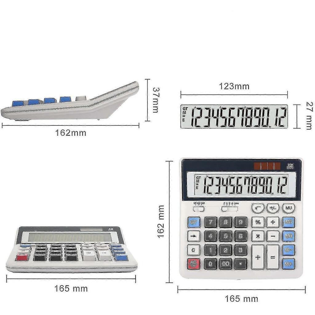 Calculator Large Keys Large Display 12-digit Desk Calculator Office Calculator-h - PJ