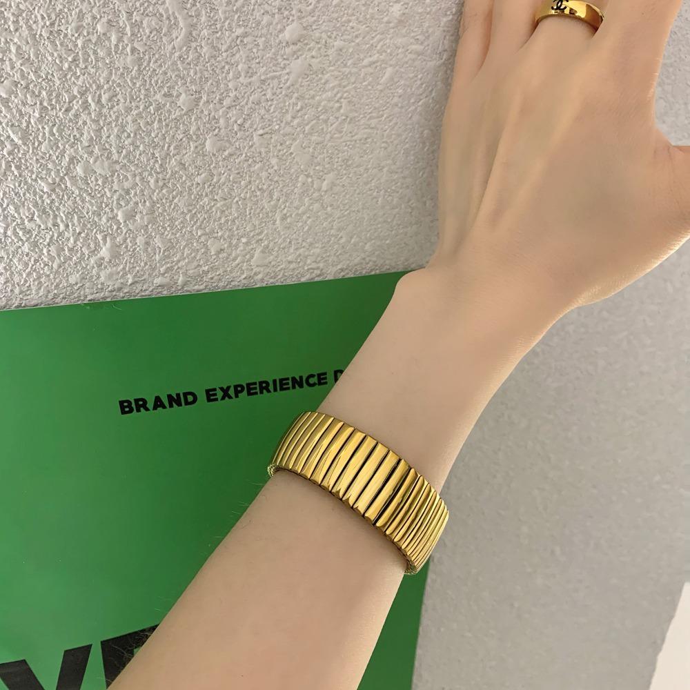 Эластичный Растягивающийся Ремешок для Часов Браслет Хип-Хоп Винтажный Браслет Титановая Сталь Ручная Цепочка Унисекс