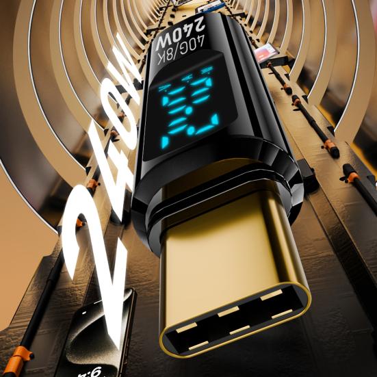 Адаптер для зарядки Type-C 240 Вт, передача данных 40 Гбит/с, разъем «мама-папа» PD 3.1